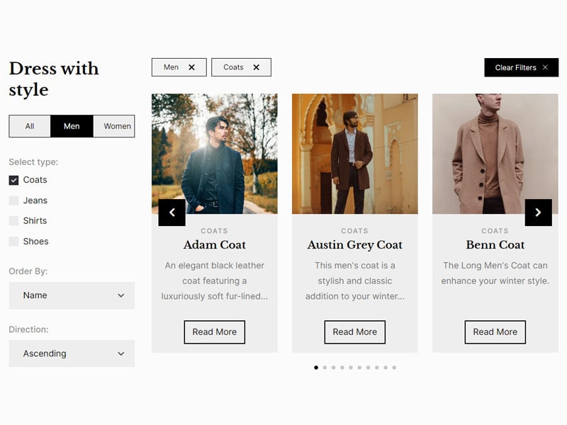 Post Carousel Lite with Wearable Woo Products